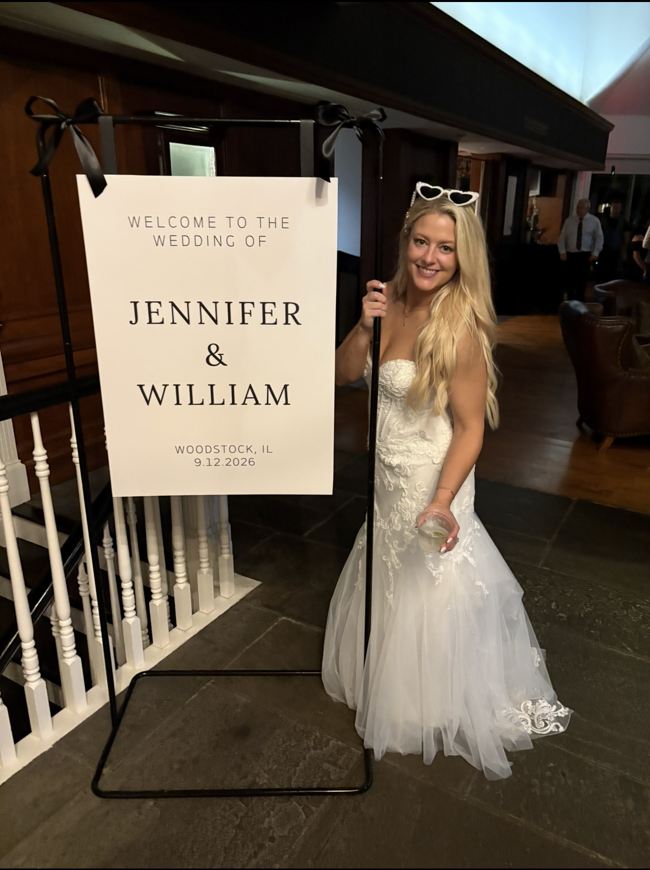 The Leahys' welcome sign — Bull Valley Golf Club wedding